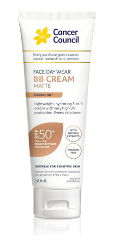 Cancer Council Spf 50+ Face Day Wear Bb Cream Matte Medium T