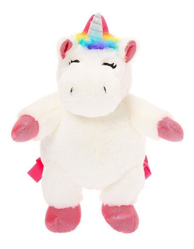 Peluche Mochila Unicornio 2 En 1 Arcoiris  Tipo Kawaii 