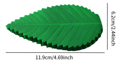 200x Hojas Artificiales, Decoración De Platos Verde Oscuro