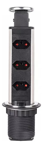 Torre De Tomada Multiplug Retrátil Embutir Mesa Promoção Kzi