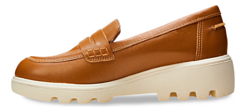 Sapato Loafer Usaflex Feminino Al1502 Com Salto Plataforma