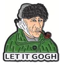 Comprar Pin Metalico Vincent Let It Gogh Con Pipa