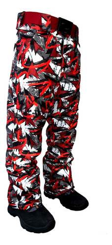 Pantalon Ski Snowboard Niños Impermeable Nieve Rojo Jeans710