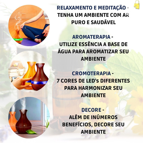 Umidificador De Ar Aromatizador Difusor Ultrassônico Usb