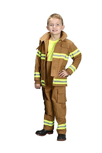 Aeromax Jr. Bomberos Traje, Tan, Tamaño 8/10