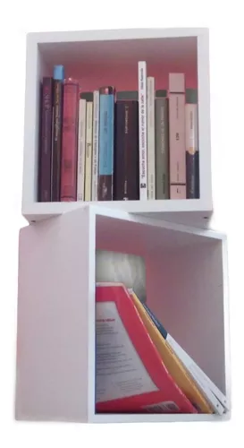 Biblioteca Moderna Estantería Cubos De Melamina 156 cm De Alto