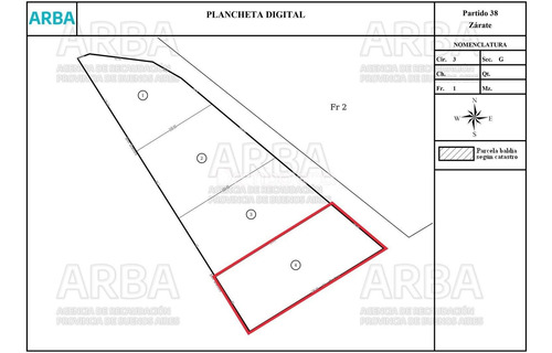 Imagen 4 de 4 de Terreno Fraccion En Venta O Permuta }ubicado En Zárate, G.b.a. Zona Norte