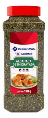 Albahaca Deshidratada Member's Mark By Mccormick 170 G