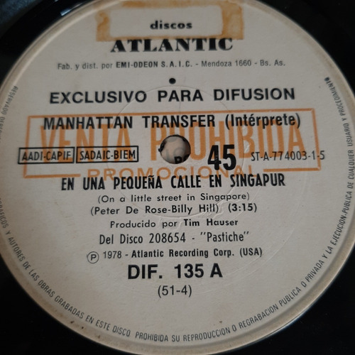 Simple Manhattan Transfer Atlantic C18