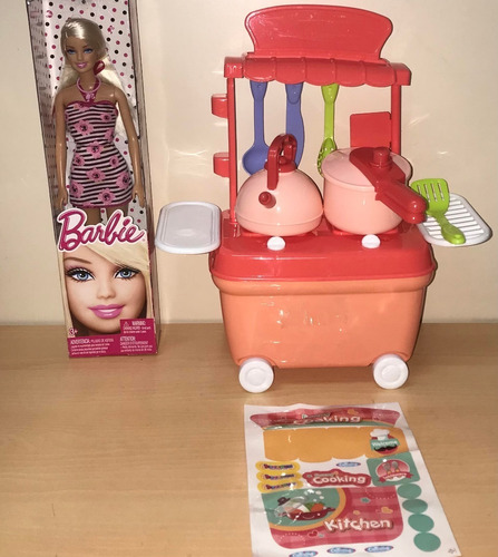 Cocina Para Jugar Con La Barbie Portátil Fácil De Guardar