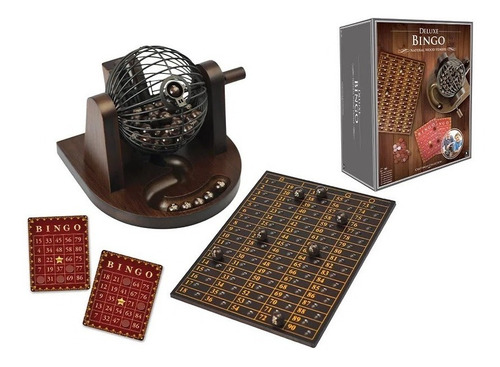 Imagen 2 de 2 de Bingo De Lujo Madera Natural Juego De Mesa