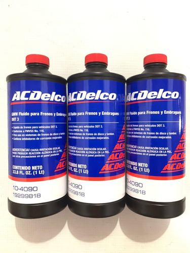 Liga De Frenos Marca Acdelco Dot 3 1000ml (1 Litro)