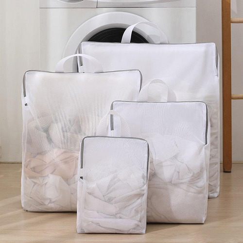 Sacos De Lavanderia Pulunto 3d Mesh Com Zíperes E Lavagem Re