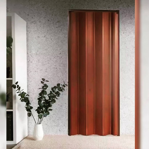 Puerta Plegadiza Pvc Reforzada Cedro Antihumedad Envio 95+