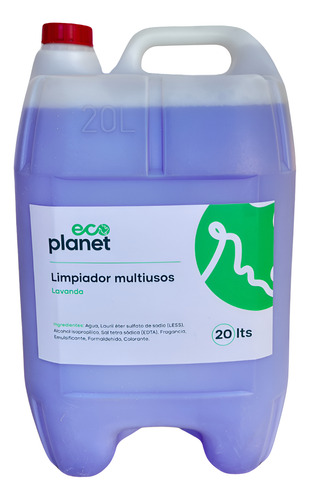Limpiador Multiusos Ecoplanet 20l Lavanda Líquido
