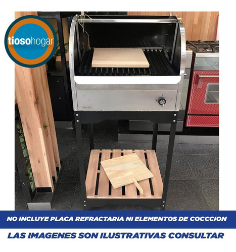 Imagen 7 de 10 de Parrilla A Gas Movil Chulengo Luxorgas 55 Cm Acero Movil