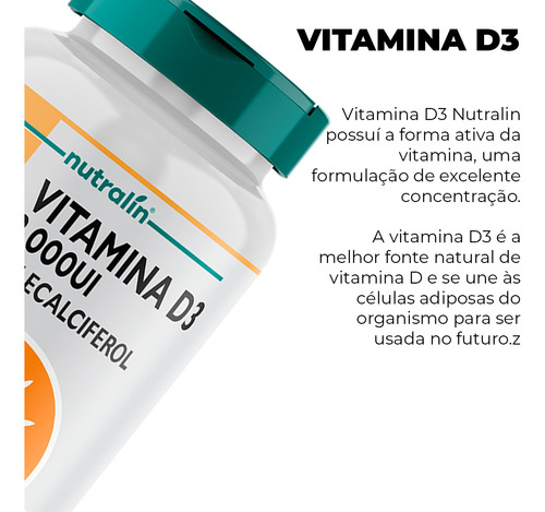 Vitamina D3 Nutralín Colecalciferol 60 Comp.