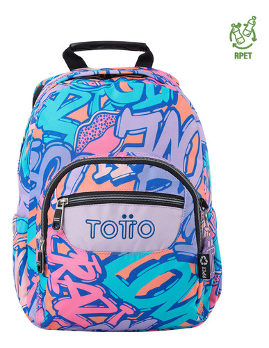 Mochila Escolar Totto Tempera Rpet Azul Broad