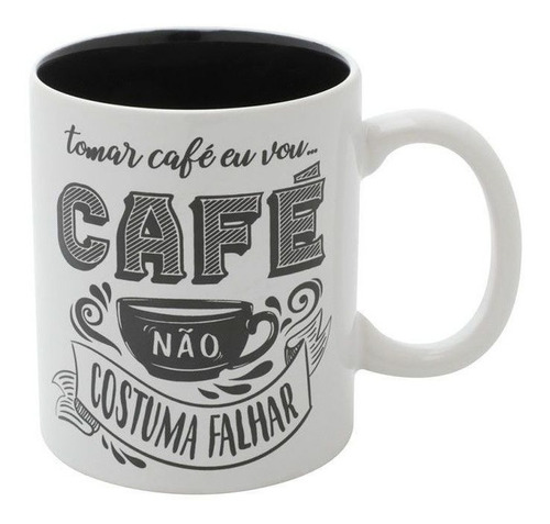 Imagem 1 de 4 de Caneca Expresso Coffee I Will Drink Branco Porcelana Urban