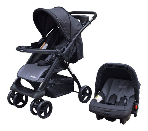Imagen 4 de 4 de Cochecito de paseo travel system Mega Baby Etna negro