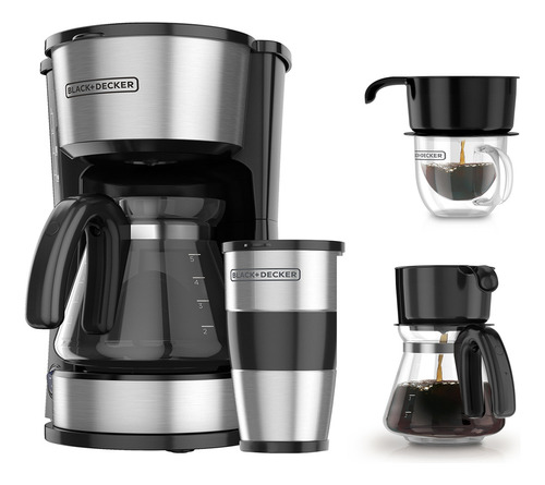 Cafetera 4 En 1 Black&decker Cm0755s 5 Tazas Color Negro