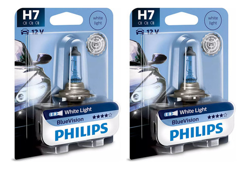 Kit 2 Lampara H7 Philips Blue Vision 12v 55w