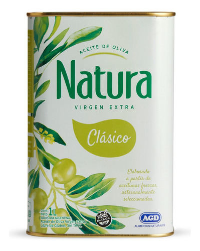 Aceite de oliva virgen extra clásico Natura en latasin TACC 1 l 