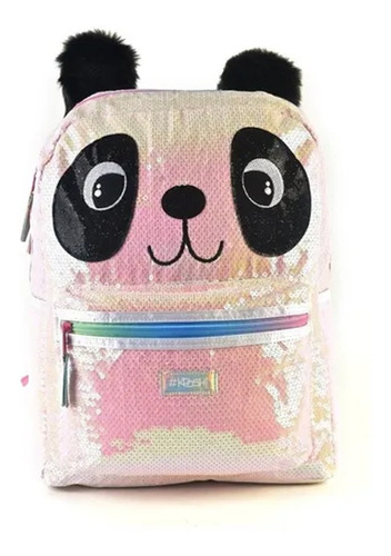 Mochila Kooshi Lentejuelas Panda Espalda 15 Pr