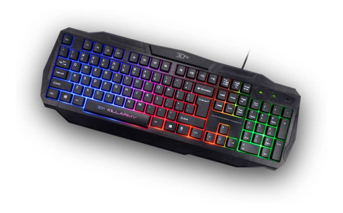 Teclado Gamer Killarmy Rgb 3dfx Mlab Color del teclado Negro