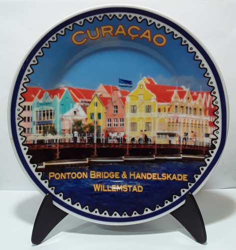 Plato Para Colgar En Porcelana Souvenir De Curaçao