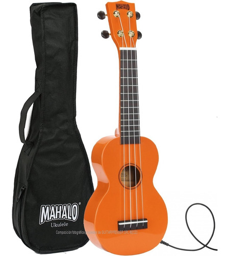 Ukelele Electroacustico Mahalo Rainbow Soprano Funda Aquila