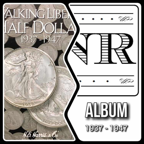 Álbum Monedas Medio Dolar Eeuu - P Y D - 1937 - 1947