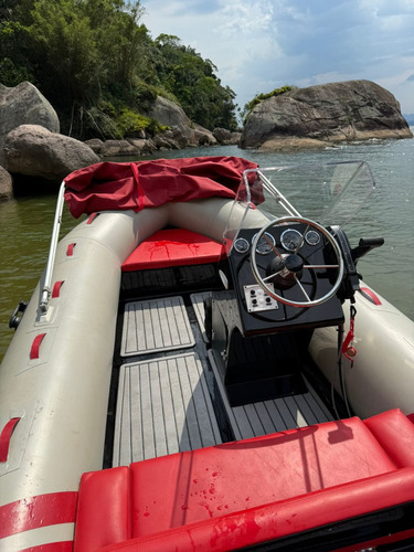 Bote Inflável 4,5m Com Motor De Popa Mercury 60hp Zero