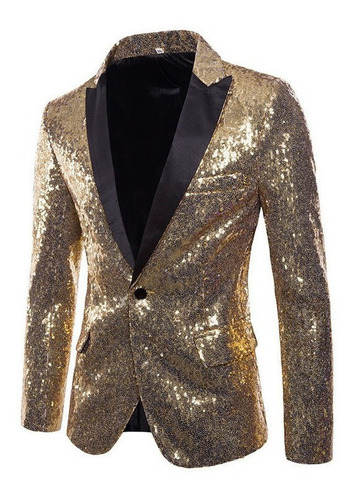 Blazer Brillante Hombre Banquete Boda Fiesta Bar Discoteca