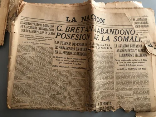 Cuatro Diarios Antiguos - 20 De Agosto De 1940 (Usado)