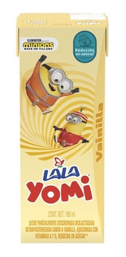 Leche Lala Yomi Sabor A Vainilla De 190 Ml 12pzas