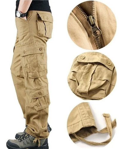 Pantalones Tácticos Militares 8 Bolsas Comando De Seguridad