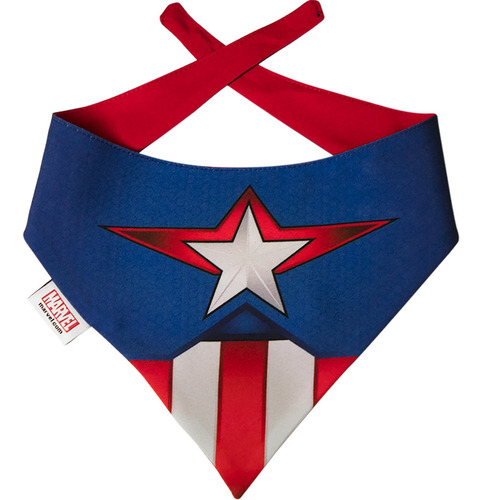 Imagem 5 de 6 de Bandana Cachorro Pets Marvel Capitão América Produto Oficial