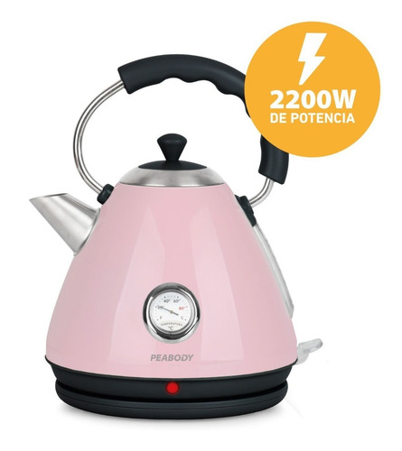 Imagen 2 de 10 de Jarra Eléctrica Peadboy Vintage 2000 W 1,7 Litros 80 - 100 C