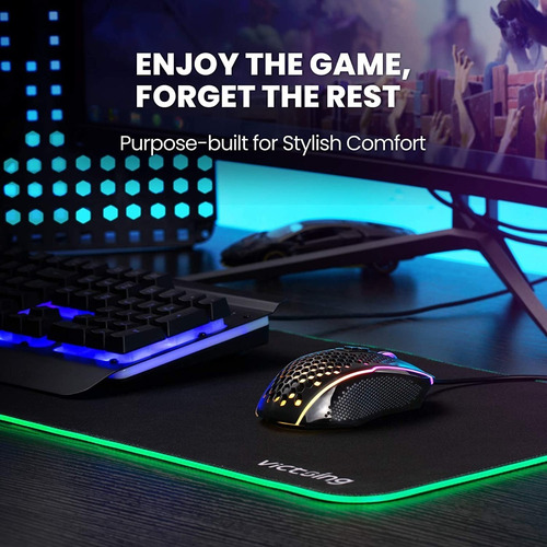 Imagen 5 de 8 de Mouse Gaming Pictek Led Rgb 8000dpi Programable Luces Color