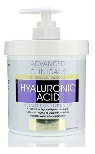 Advanced Clinicals Crema Antiácido De Ácido Hialurónico Para