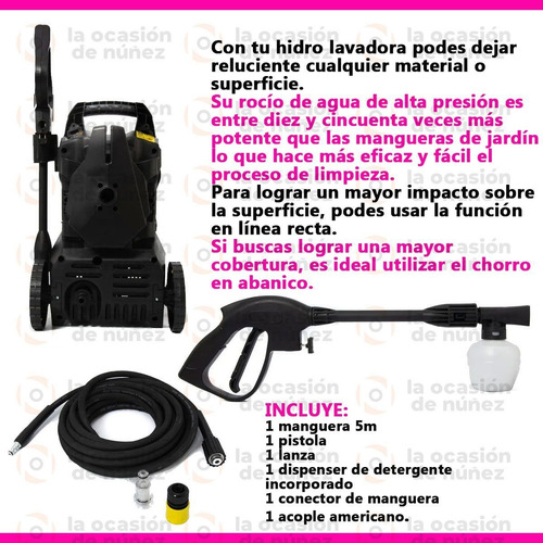 Imagen 3 de 7 de Hidrolavadora Belarra 140 Bar Presion 1700w