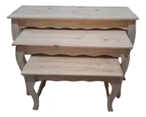 Comprar Combo Mesas Candy Bar X3 Unidades En Pino Macizo