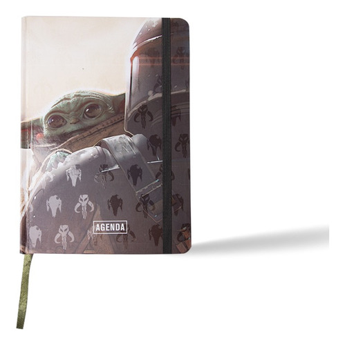 Agenda 2024 Baby Yoda Portada Negro Star Wars