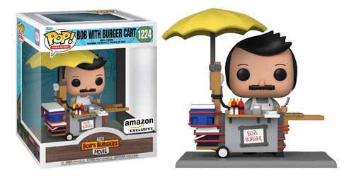 Bob Burgers Funko Pop Bob Burger Cart #1224 Deluxe Exclusivo