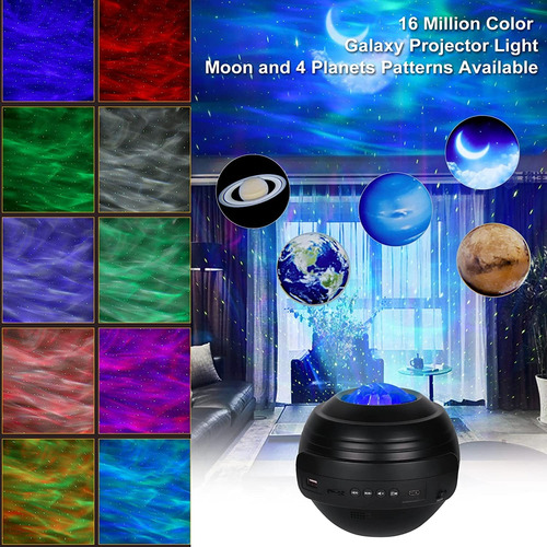 Lampara Proyector Galaxia Y Auroras Con Altavoz Y Bluetooth