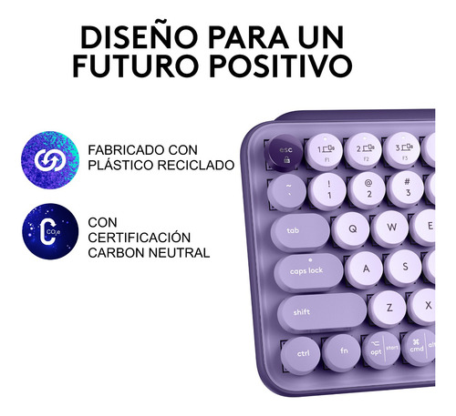 Teclado Logitech Pop Keys Mecánico Inalámbrico Emojis