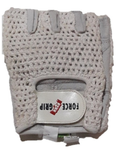 Imagen 4 de 8 de Guantes Force Grip Levantamiento Pesa Blanca Fitness