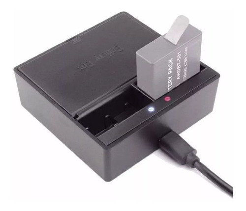 Carregador Usb Duplo De Bateria Para Go Pro Hero 5 6 7 Black