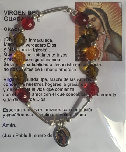 Imagen 2 de 2 de Pack 6 Pulsera De Virgen De Guadalupe, Hecha A Mano